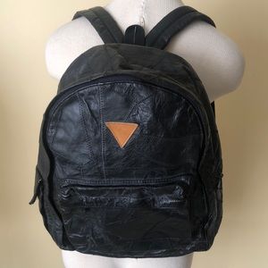 Vintage Y2K leather Top collection patchwork backpack/bookbag